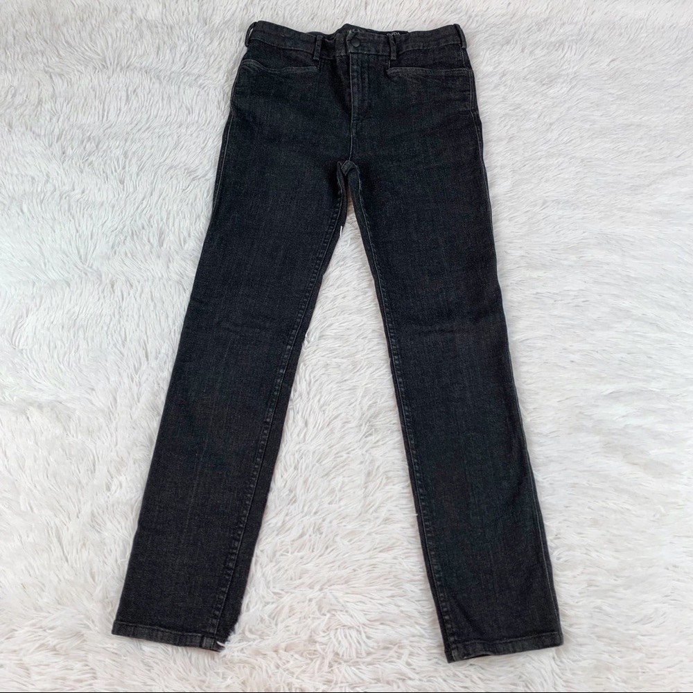 Rag & bone mid rise straight leg jeans in gray